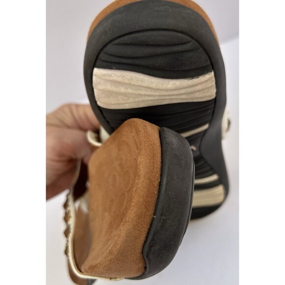 Vionic Floriana Leather Brown Beaded Thong Sandals Womens Size 9 Orthaheel Shoes - Picture 4 of 8